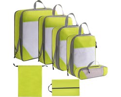 Compressie verpakking kubussen 7 stuks - Duurzame reisaccessoires - RUIOMII - Verpakkingszakken - Organizer tassen - Opbergzakken
