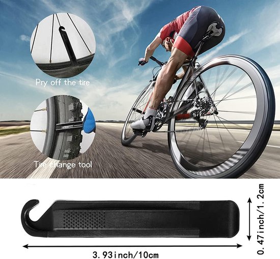 Fietsband Reparatiekit - Bandenplak Set - Fiets Onderhoud - Inclusief Bandenlichters - 18 Delig - Zwart van Merkloos — afbeelding 4