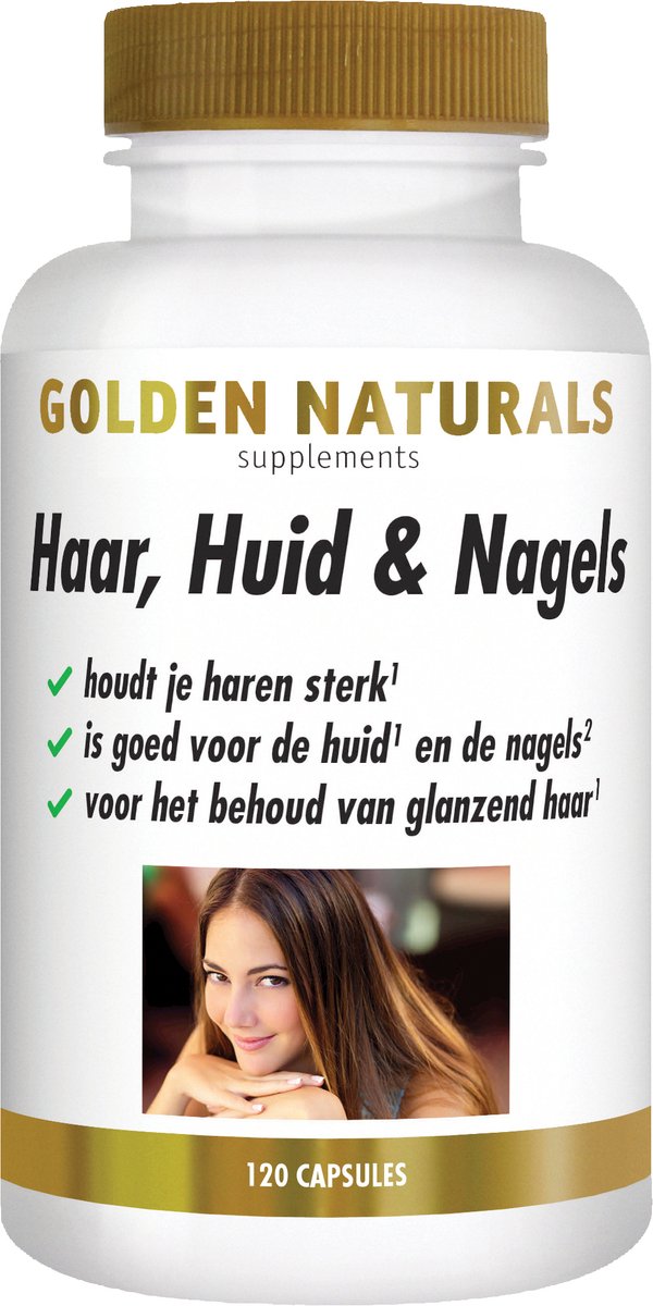 Goedkoopste Golden Naturals Haar, Huid & Nagels (120 vegetarische capsules