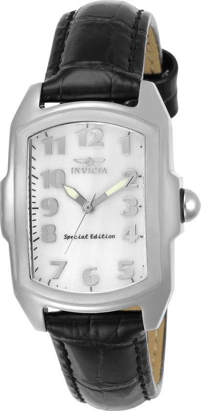 Foto: Invicta lupah 5168 dames horloge waterdicht analoog quartz uurwerk roestvrij staal met witte wijzerplaat 29mm