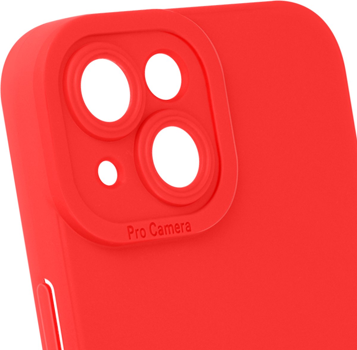 Avizar Hoes Geschikt voor iPhone 15 Beveiligde camera, Rood