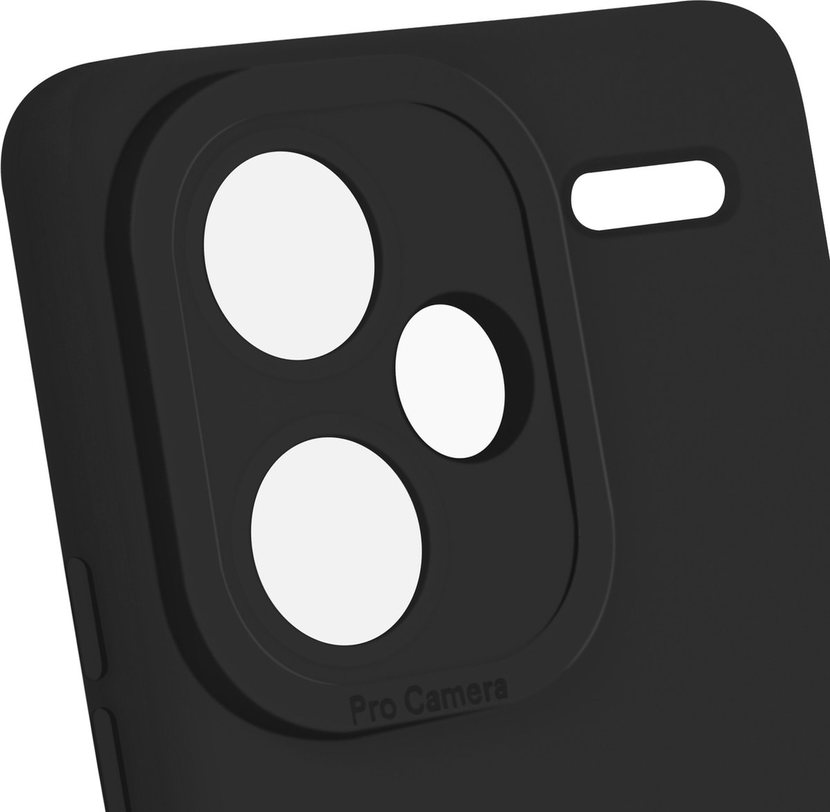 Avizar Hoes Geschikt voor Xiaomi Redmi Note 13 Pro Plus Mat Beschermde Camera, Zwart