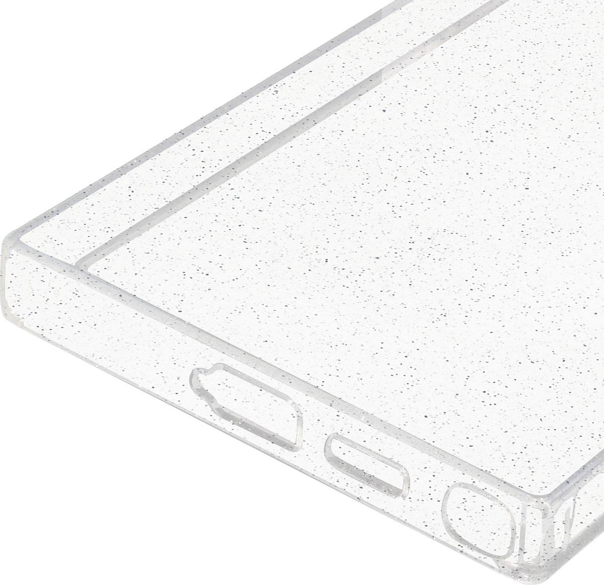 Avizar Hoes Geschikt voor Samsung Galaxy S24 Ultra Glitter, Transparant
