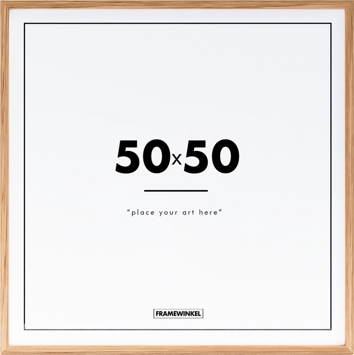 Fotolijst - Posterdeco - Premium Hout - Fotomaat 50x50 cm - Posterlijst - Fotolijstje - Eik