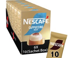 Nescafé Cappuccino Decafé oploskoffie - 6 doosjes x 10 zakjes