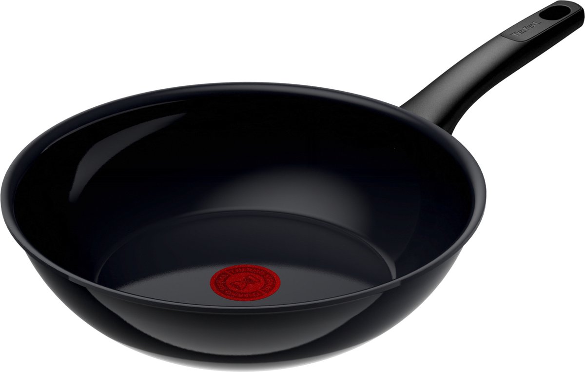 Bol.com Tefal Revive Black - Wokpan - Ø28 cm - Keramisch - PFAS-vrij - Geschikt voor Inductie aanbieding