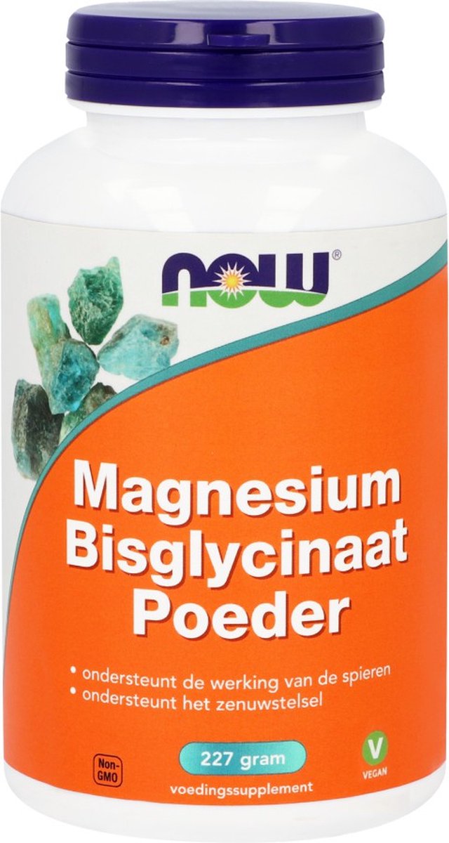 Goedkoopste NOW Magnesium bisglycinaat poeder 227 Gram