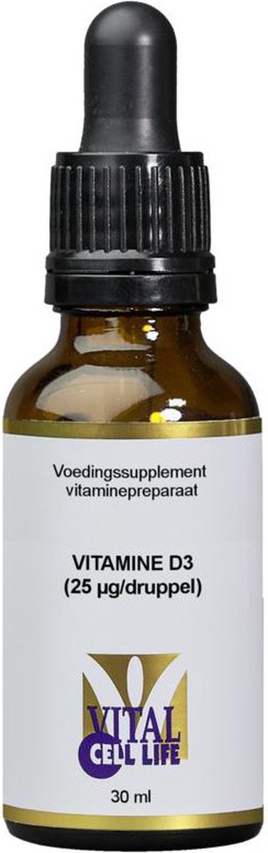 Vital Cell Life Vitamine D3 25mcg druppels 30 Milliliter