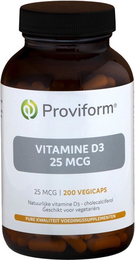 Proviform Vitamine D3 25mcg 200 Vegetarische capsules