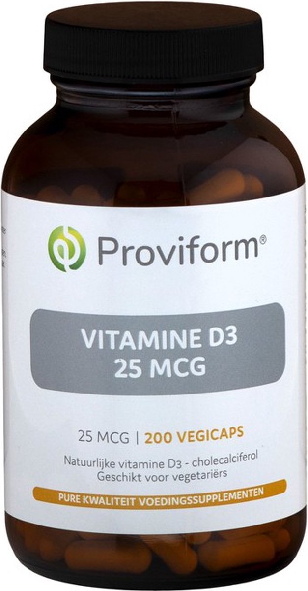 Goedkoopste Proviform Vitamine D3 25mcg 200 Vegetarische capsules