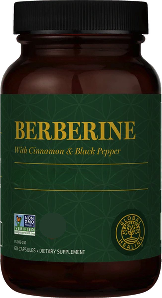 Goedkoopste Berberine 1200 mg | 60 vegan capsules | Biologisch | Hoge opneembaarheid door zwarte peper en kaneel | Zonder onnatuurlijke vulstoffen | Puur Natuur | Global Healing ®