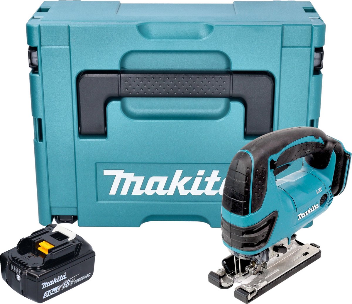 Makita DJV 180 T1XJ accu-decoupeerzaag 18 V 135 mm + 1x accu 5,0 Ah + Makpac - zonder oplader
