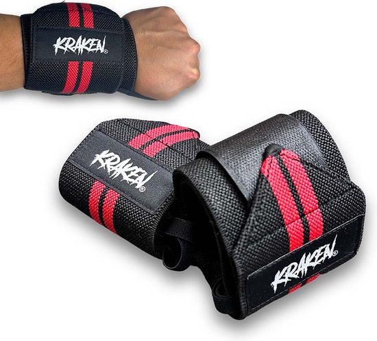 Foto: Kraken wrist wraps pols ondersteuning geschikt voor fitness crossfit krachttraining polsbrace voor heren en dames polssteun polsbandage polsbanden lifting straps powerlifting gewichtheffen bootcamp yoga polsband