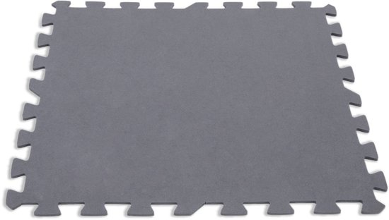 Intex Vloertegels - 8 stuks - 50 x 50 x 0,5 cm - Grijs