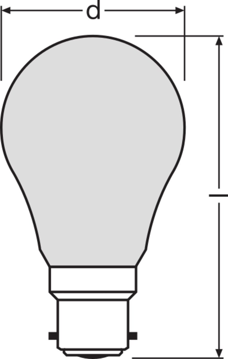 Osram Retrofit Classic LED B22d Peer Mat 11W 1521lm - 827 Zeer Warm Wit | Dimbaar - Vervangt 100W