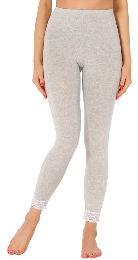 Merry Style MS-MS10-224-LE Dames Leggings met Kant - Sport - Vrijetijdsbroek - 7/8 Lengte - Viscose - Gemêleerd - 4XL