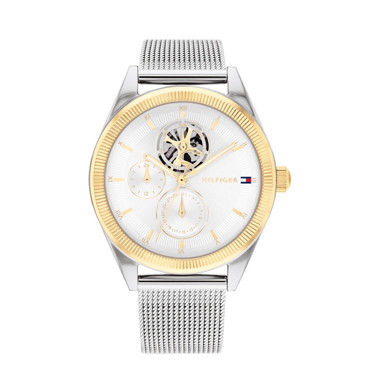 Tommy Hilfiger TH1782713 MONICA Dames Horloge - Mineraalglas - Staal - Zilverkleurig - 38 mm breed - Quartz - Druksluiting - 3 ATM (spatwater)