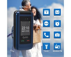 Mobiele klaptelefoon zonder abonnement, telefoon voor senioren met noodoproep senioren telefoon mobile