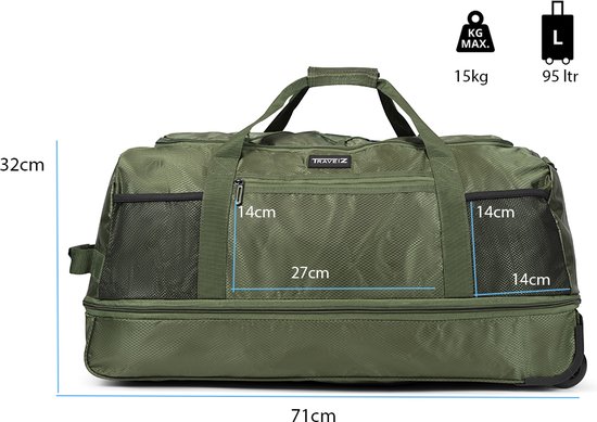 Travelite Basics Active Reistas Met Wielen 70cm Petrol online kopen