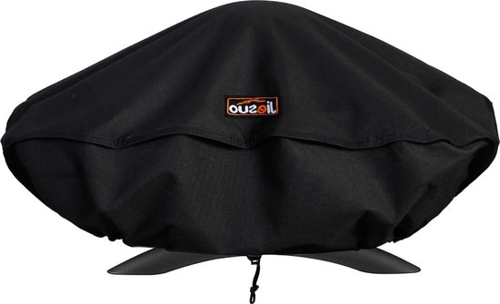 Grillabdeckung für Weber Q 1000/2000 Serie mit tragbarem Wagen, 600D