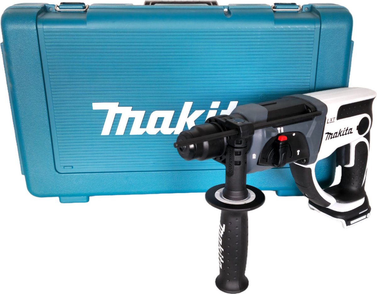 Makita DHR 202 ZKW accuboormachine 18 V 20 mm 2,0 J wit + koffer - zonder accu, zonder oplader