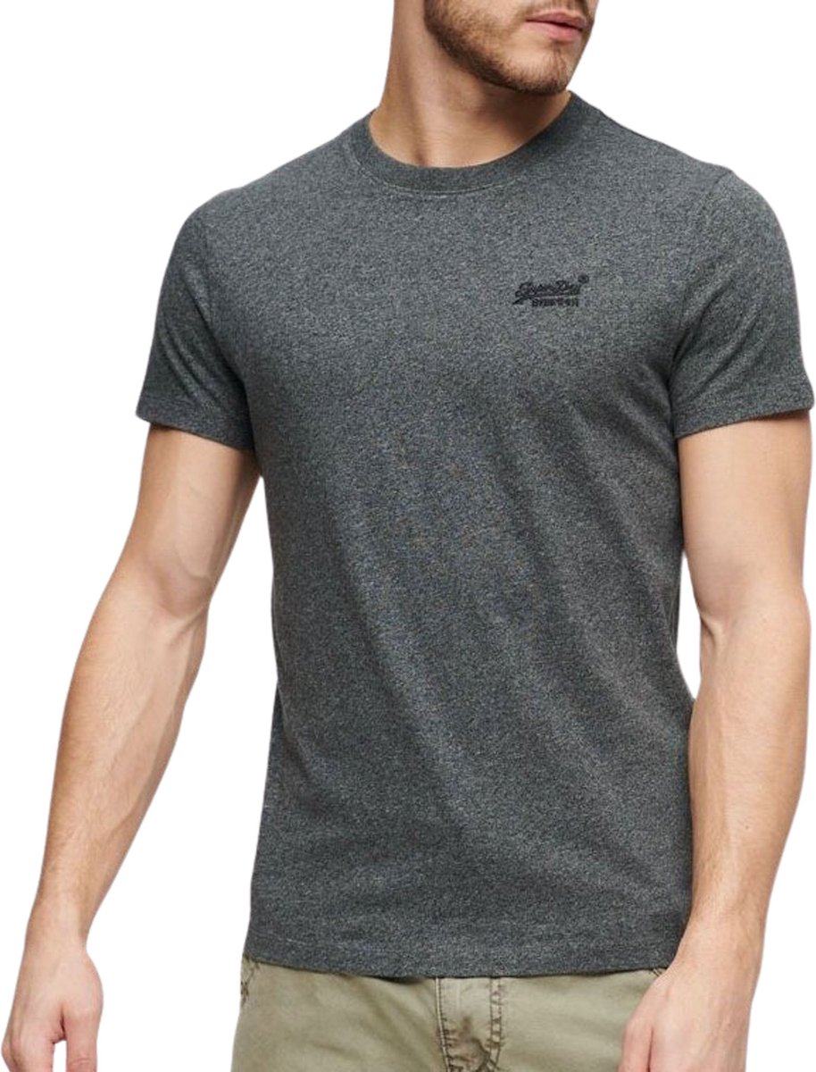 Superdry Vintage Logo Emb Tee Heren T-Shirt Asphalt Grit Grijs
