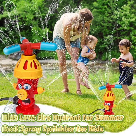 Foto: Interactieve water spuitende brandkraan ideaal voor buitenspelen onmisbaar speelgoed voor zomerse dagen koel en leuk voor kinderen