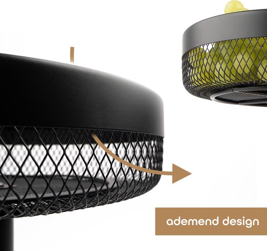 Coupe à fruits noire - Corbeille à fruits - 2 étages - Métal - Moderne - Medium - 30cm - Peut être utilisé séparément - Baulk®