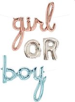 Girl or Boy folie ballonen voor gender reveal party