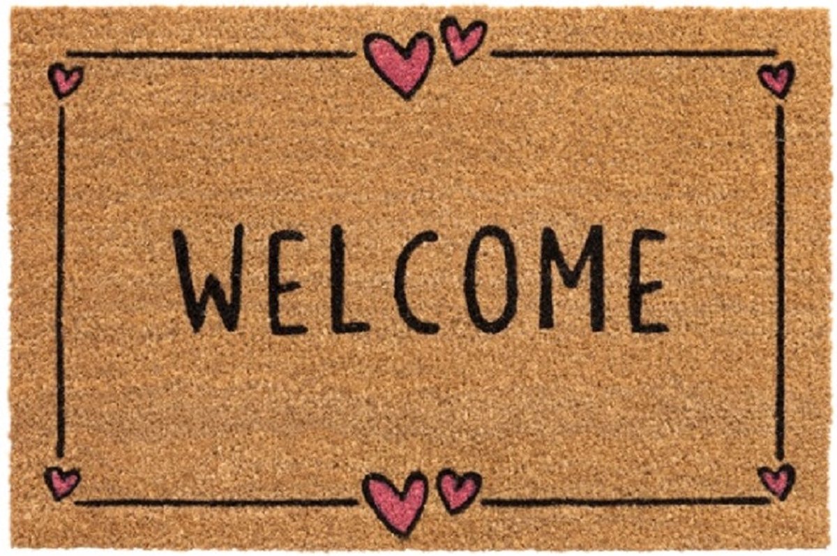 Dream-Living Eco kokos deurmat welcome 60 x 40 cm