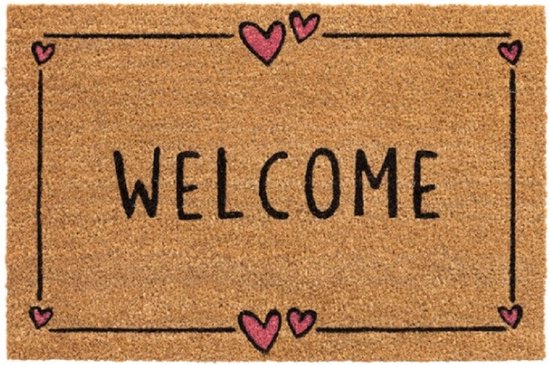 Dream- Paillasson Living Eco en noix de coco bienvenue 60 x 40 cm