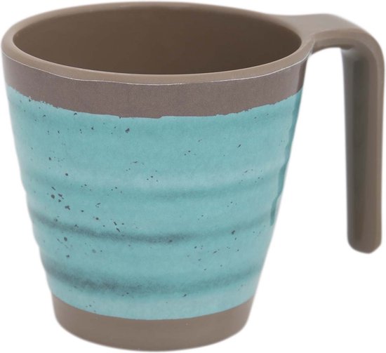 Bo-Camp - Tasse - Halo - M - Aqua - 4 Pièces
