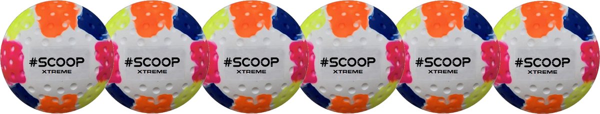 Scoop Xtreme hockeyballen - 6 stuks - Multi Kleuren