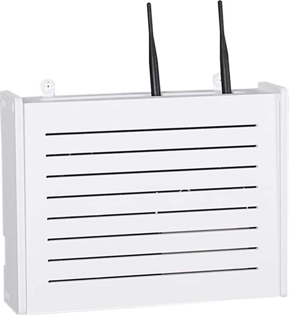 Draadloze router opbergdoos wandgemonteerde wifi rack decoratieve box - wit zwevend rack - creatief decoratief