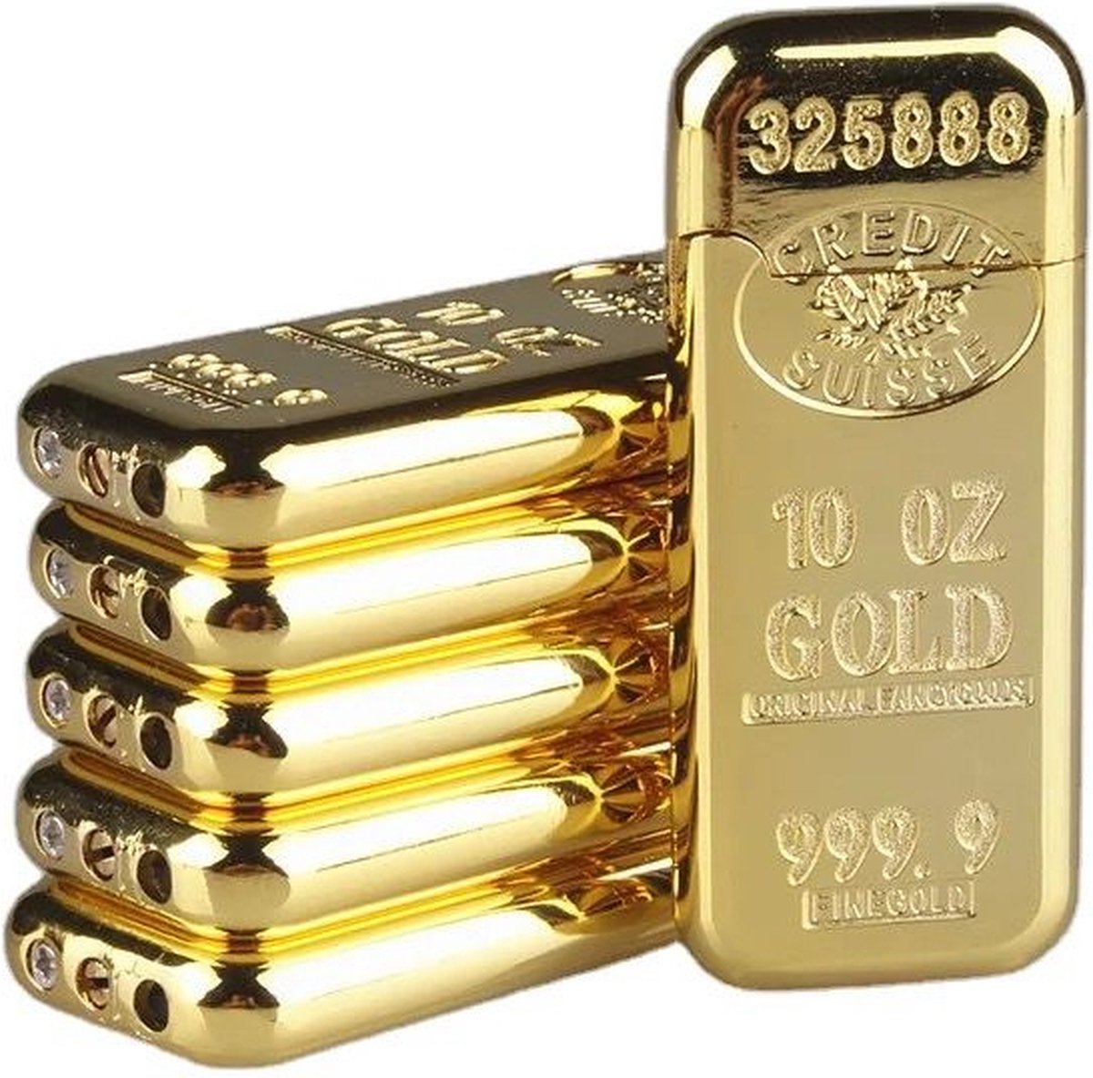Goedkoopste GiftPoint Gold Aansteker - Luxe Aansteker - Gold Bar - Aansteker Gas - Kerst - Vaderdag Cadeau - Geschenk Mannen
