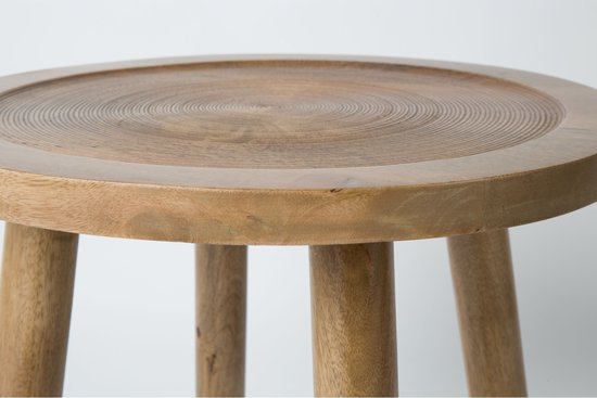 Zuiver Dendron Bijzettafel Rond 43 cm Mangohout - Bruin