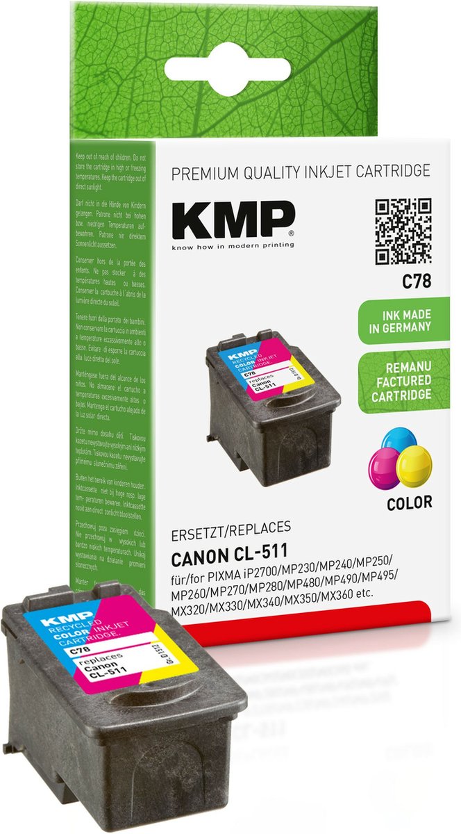 KMP C78 inktcartridge 1 stuk(s) Cyaan, Magenta, Geel