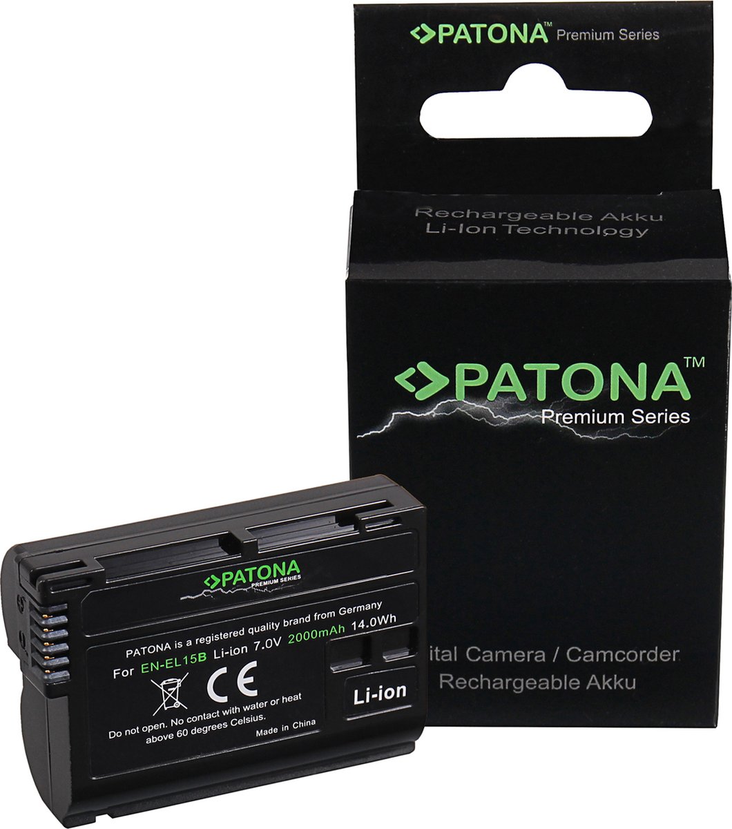 PATONA Premium Battery f. NIKON 1 V1 EN-EL 15 ENEL 15 D7000 D800 D600