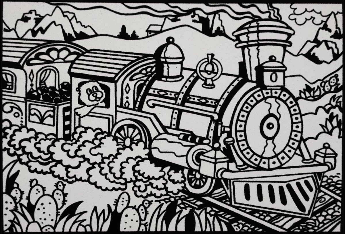 Trein Colorvelvet met stiften