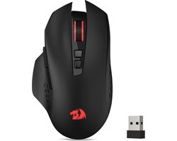 StayPowered Draadloze Gaming Muis – Verbeter Jouw Game-ervaring – 4000 DPI – 2,4 GHz Verbinding – 5 DPI Niveaus – 7 Macrotoetsen – Rode LED-verlichting – Pro Software – Compatibel met PC/Mac/Laptop – Zwart – Levering Sneller dan Aangegeven!