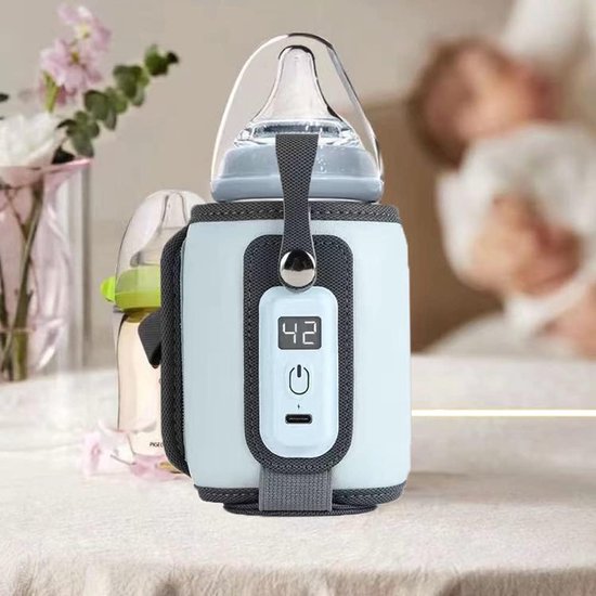Draagbare flessenwarmer, babyflessenwarmer, USB-fleswarmer, instelbare temperatuur, babyfleswarmer, moedermelkverwarmer tas van Hedii — afbeelding 3