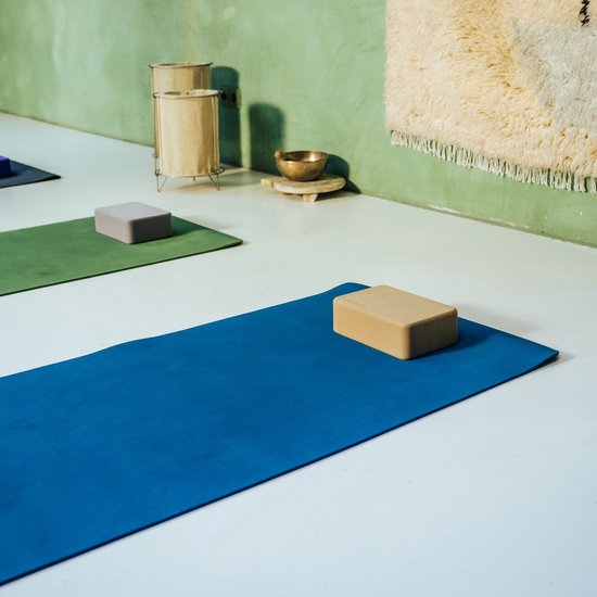 Bamboa Yogamat Blauw | 6mm | Anti-Slip | Optimale Grip | Sterke Yoga mat | Makkelijk schoon te houden van Bamboa — afbeelding 3