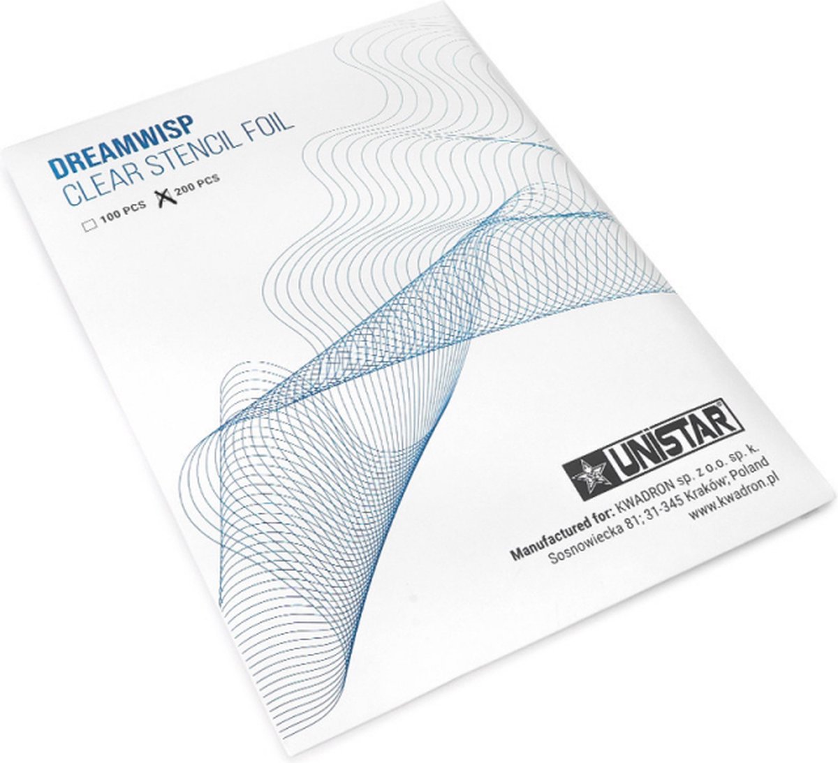 Unistar - Dreamwisp Clear Stencil Foil Transparante Stencil Papier Box met 200 Stuksx | Stencil Transfer Papier | Overtrekpapier | Grafiet | Carbon | Tekenen | Thermisch Transferfolie | Tattoo Design | Tatoeage | Carbonpapier | Tekening Overtrekken