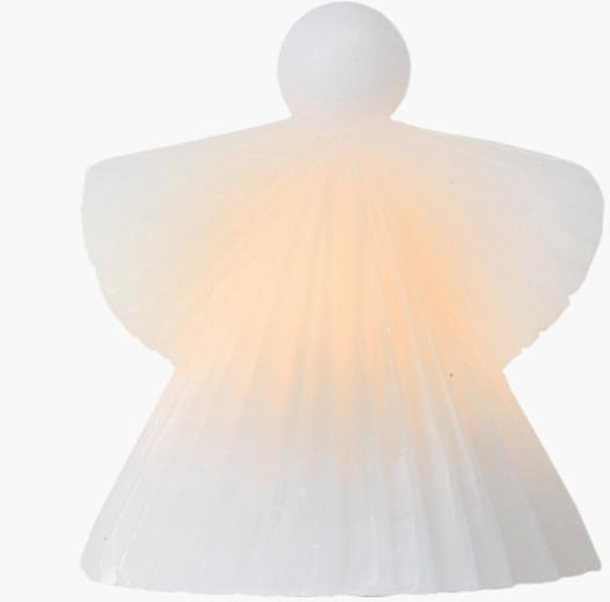 Sirius - Lichtgevende engel 'Astra' - wit - wax - 15 cm - kerst