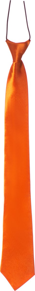 Partychimp Voordeelverpaking 6 pack Stropdas Neon Oranje 50 Cm Carnavalskleding Heren WK Voetbal Oranje Kleding Carnaval Accessoires - Neon Oranje – Polyester – 6 pack