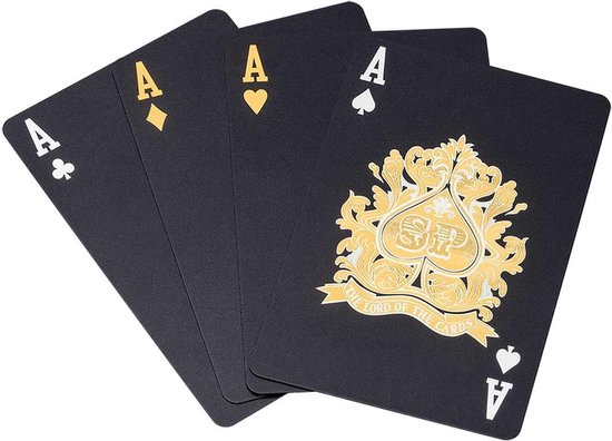 Boncy® Cartes à jouer de Luxe - Jeu de cartes Zwart - Cartes 100 % plastique et imperméables - Cartes de jeu Cartes de poker - Cartes à jouer pour Poker ou jeu à boire Adultes