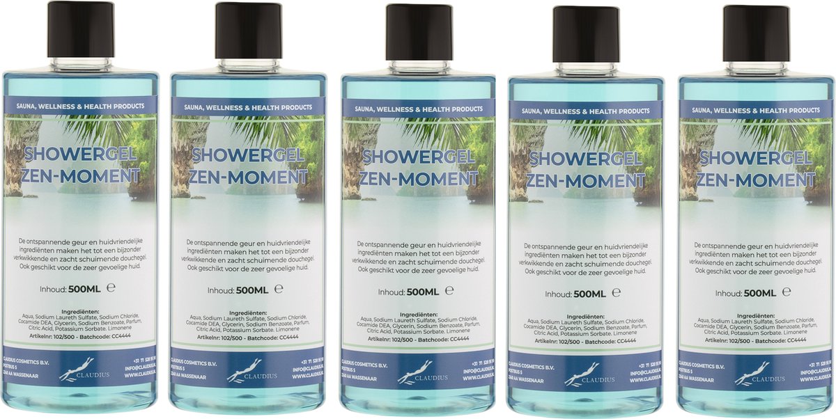 Goedkoopste Douchegel Zen Moment 500 ml - set van 5 stuks - Showergel