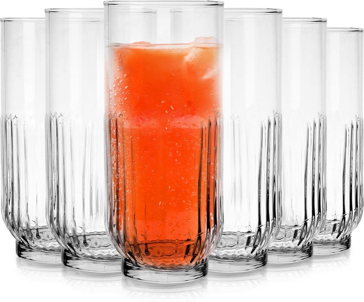 Drinkglazen 380 ml 6 stuks - Waterglazen - Glazen - Limonadeglazen