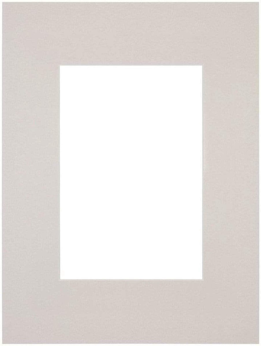 Passe-Partout Fotomaat 10x15 cm - Lijstmaat 18x24 cm - Grijs Graniet - Museumkarton - Fotolijst niet inbegrepen