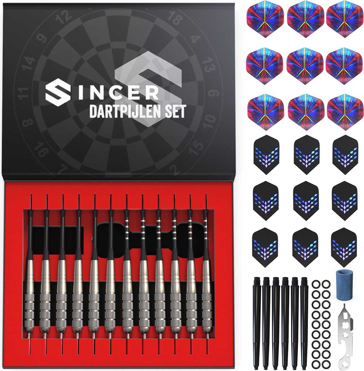 Sincer dartpijlen set 23 en 24 gram
